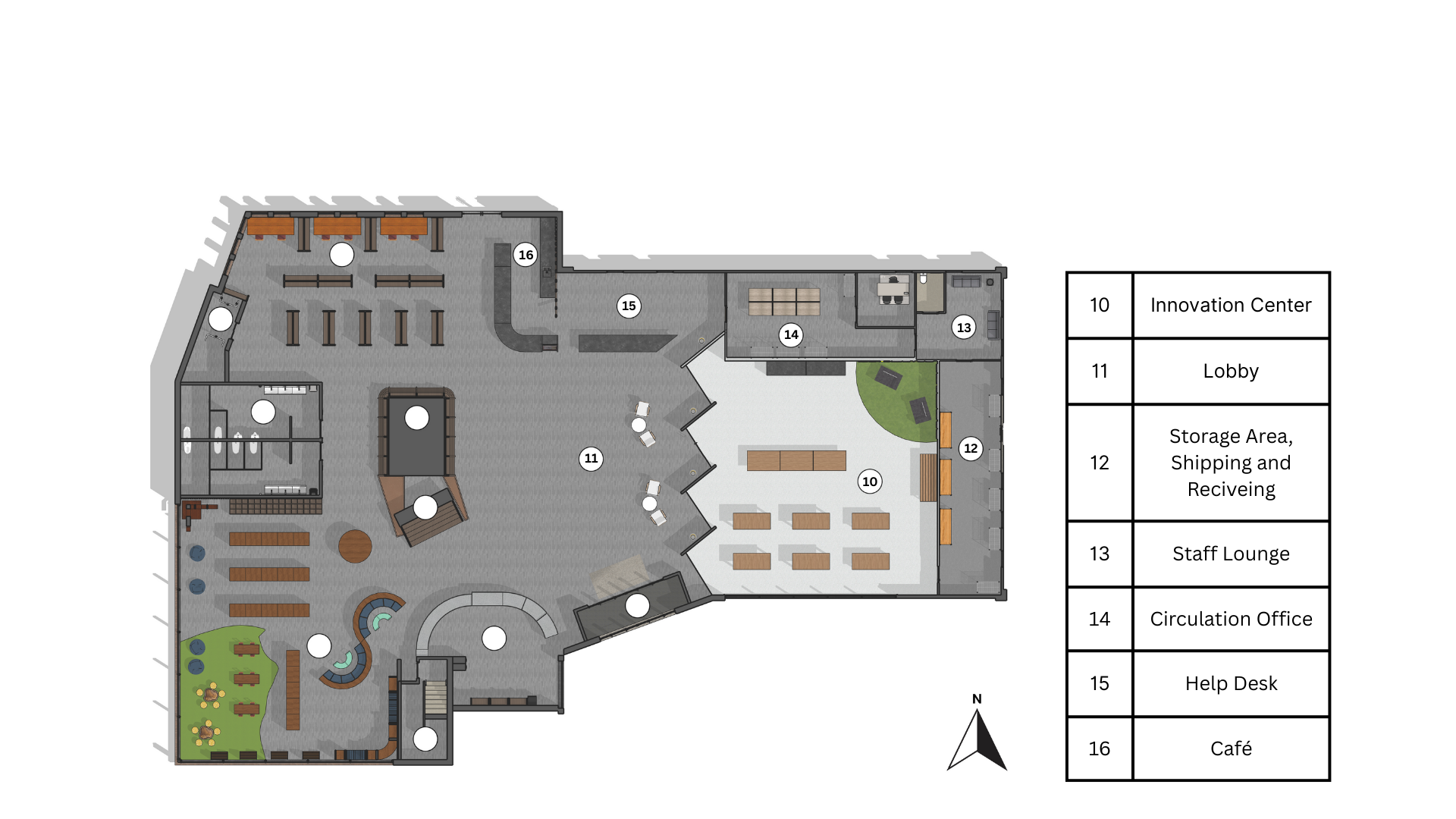 East Wing Room Layout